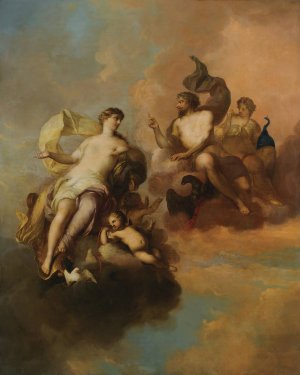 Jupiter, Hera And Venus by Mattheus Terwesten Oil Painting