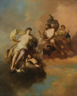 Jupiter, Hera And Venus by Mattheus Terwesten Oil Painting