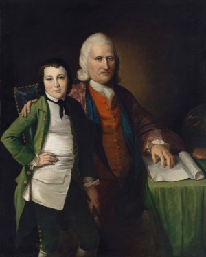 Cadwallader Colden and His Grandson Warren De Lancey by Matthew Pratt Oil Painting