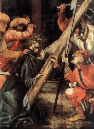 Carrying the Cross Detail painting by Matthias Gruenewald