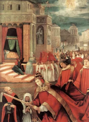 Establishment of the Santa Maria Maggiore in Rome Detail by Matthias Gruenewald Oil Painting