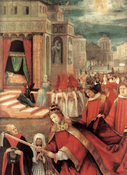 Establishment of the Santa Maria Maggiore in Rome Detail by Matthias Gruenewald - Hand-Painted Oil Painting Reproduction