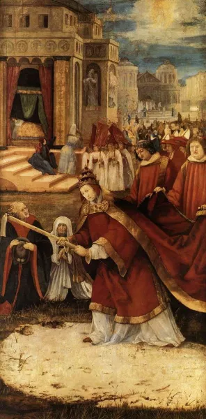 Establishment of the Santa Maria Maggiore in Rome Oil painting by Matthias Gruenewald