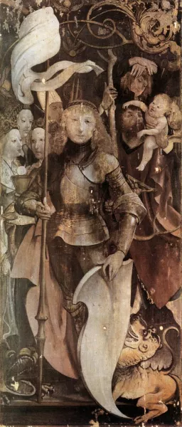 Fourteen Saints Altarpiece Detail by Matthias Gruenewald Oil Painting