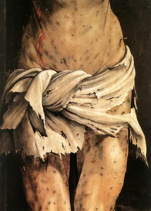 The Crucifixion Detail by Matthias Gruenewald Oil Painting