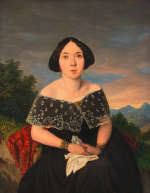 Anna Toma, Gattin des Kunstlers by Matthias Rudolf Toma Oil Painting
