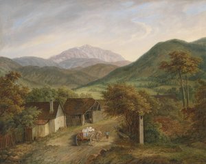 Blick auf den Schneeberg by Matthias Rudolf Toma Oil Painting