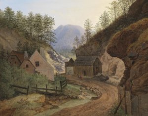 Muhle bei Schottwien by Matthias Rudolf Toma Oil Painting