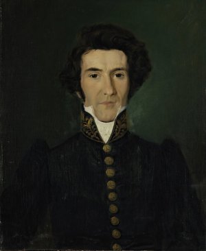 Portrait of Cabinet Minister Erik R. Moinichen by Matthias Stoltenberg Oil Painting