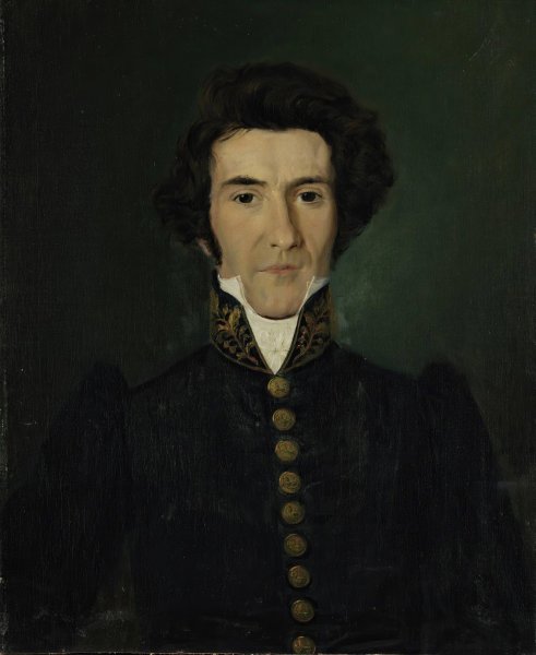 Portrait of Cabinet Minister Erik R. Moinichen  by Matthias Stoltenberg - Hand-Painted Oil Painting Reproduction