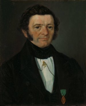 Portrait of County Court Judge Andreas Boghart Richter by Matthias Stoltenberg Oil Painting
