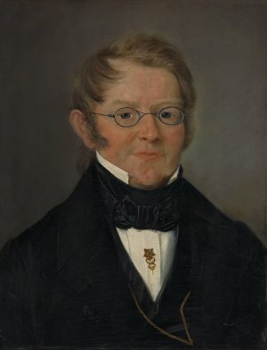 Portrait of County Court Judge Jens C. Delphin by Matthias Stoltenberg Oil Painting