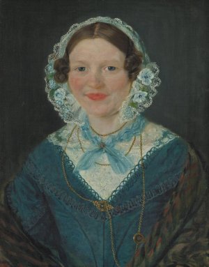 Portrait of Engel Marie Delphin by Matthias Stoltenberg Oil Painting