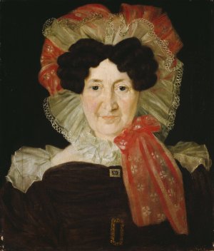 Portrait of Mrs. Ingeborg Moinichen by Matthias Stoltenberg Oil Painting