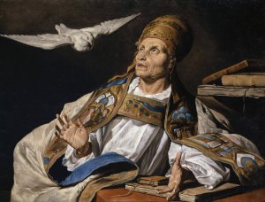Saint Gregory by Matthias Stom Oil Painting