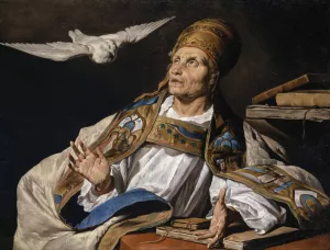 Saint Gregory by Matthias Stom Oil Painting