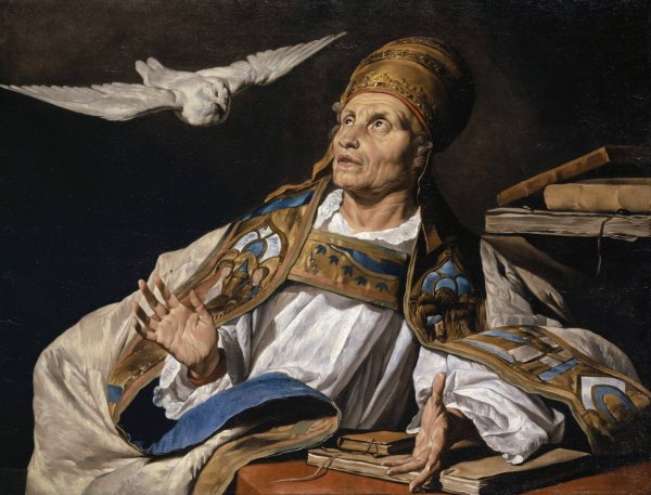 Saint Gregory by Matthias Stom - Hand-Painted Oil Painting Reproduction