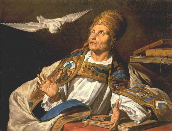 St Gregory by Matthias Stom - Hand-Painted Oil Painting Reproduction