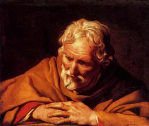 The Penitnet Saint Peter by Matthias Stom - Oil Painting Reproduction