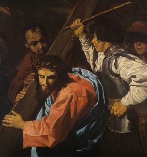 Christ Being Led To Calvary by Matthias Stomer (Follower) Oil Painting