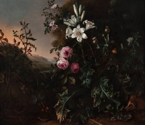 Still Life by Matthias Withoos Oil Painting