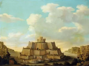 A Fortress by Matthieu Dubus Oil Painting