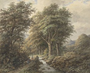 Landschap , after Johann Bernard Klombeek by Matthijs Maris Oil Painting