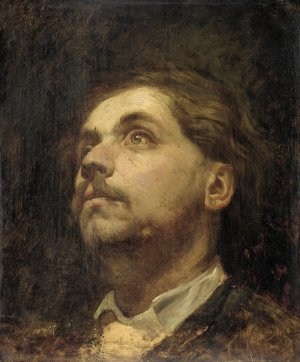 Portrait of Jacob Maris by Matthijs Maris Oil Painting