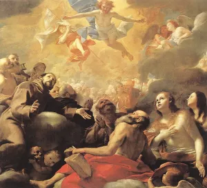 Christ in Glory by Mattia Preti - Oil Painting Reproduction