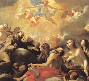 Christ in Glory painting by Mattia Preti