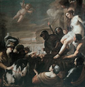 Clorinda rescues Olindo and Sophronia by Mattia Preti Oil Painting