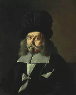 Portrait of a Grand Master of the Knights of Malta, Martin de Redin by Mattia Preti Oil Painting