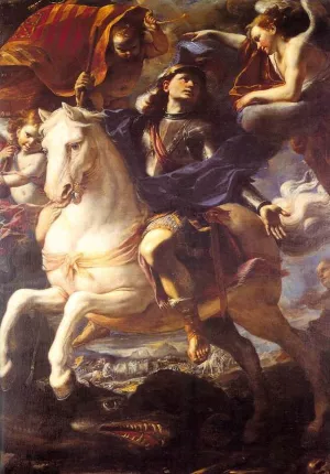 St. George on Horseback by Mattia Preti - Oil Painting Reproduction