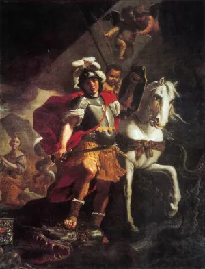 St. George Victorious over the Dragon by Mattia Preti Oil Painting