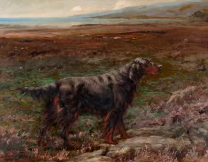 Rum Bess, Gordon Setter painting by Maud Earl