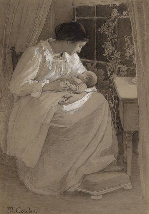 Lullaby by Maude Alice Cowles Oil Painting