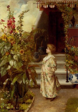 The Little Flowergirl Oil painting by Maude Goodman