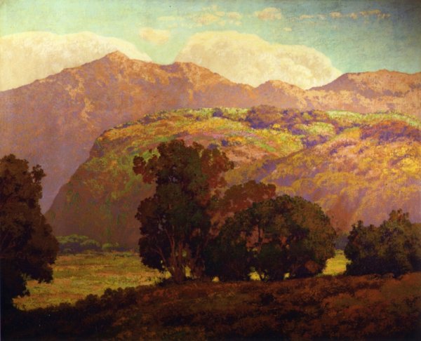 California Hills by Maurice Braun - Hand-Painted Oil Painting Reproduction