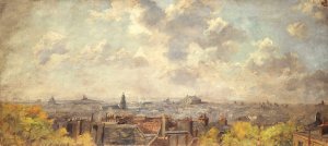 Vue panoramique de Paris, prise de la rue Victor-Masse by Maurice Dainville Oil Painting