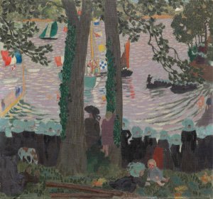 Blessing of a Yacht on the Belon River by Maurice Denis Oil Painting