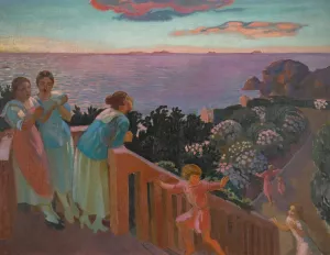 Crepuscule Aux Hortensias by Maurice Denis Oil Painting