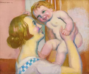 Enfant Nu Ou Annie Et Pauline Oil painting by Maurice Denis