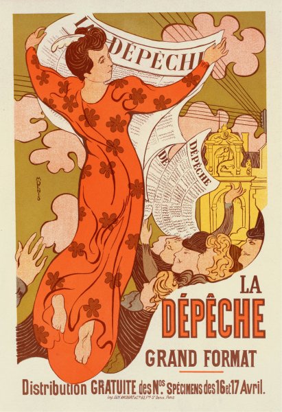 Main Product Photo of La Depeche De Toulouse  Painting by Maurice Denis