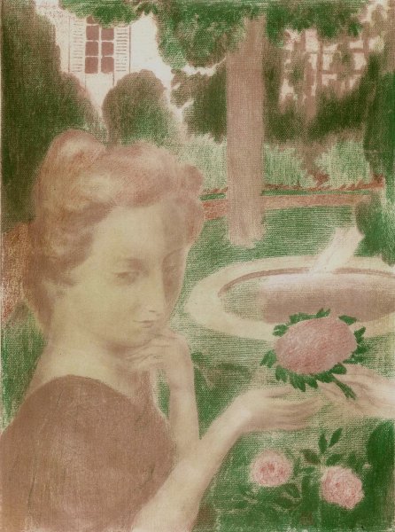 Main Product Photo of Le bouquet matinal, les larmes …, uit de reeks  Painting by Maurice Denis