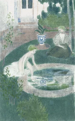 Le reflet dans la fontaine by Maurice Denis Oil Painting