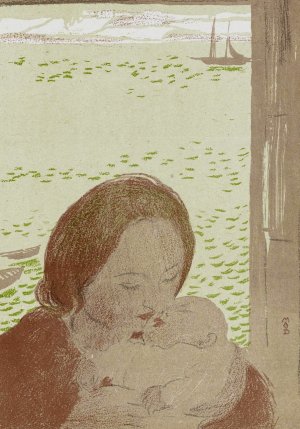 Maternite devant la mer, ou Maternite au Pouldu by Maurice Denis Oil Painting