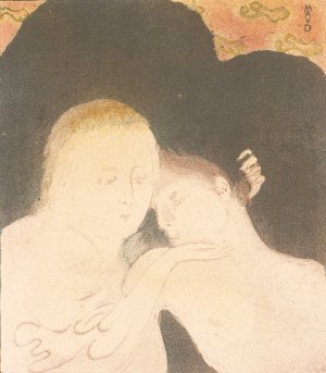 Vrouw koestert jongeman by Maurice Denis Oil Painting