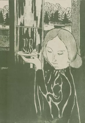 Vrouw met waterkan op dienblad by Maurice Denis Oil Painting