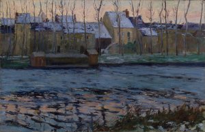Moret, Winter by Maurice Galbraith Cullen Oil Painting