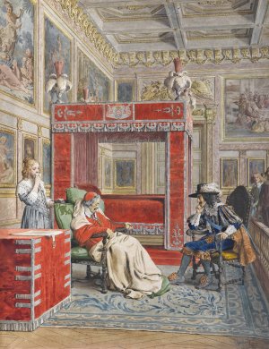 La Mort de Richelieu by Maurice Leloir Oil Painting